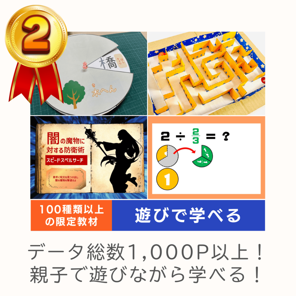 LD(学習障害/限局性学習症)、ADHD(注意欠陥多動性障害)、ASD(自閉症スペクトラム)、DCD(発達性協調運動障害)といった神経発達症(発達障害)や不登校児童の学習支援及び保護者へのピアサポートを目的としたコミュニティ「デキルバ」の利用者特典②オリジナル教材の画像。