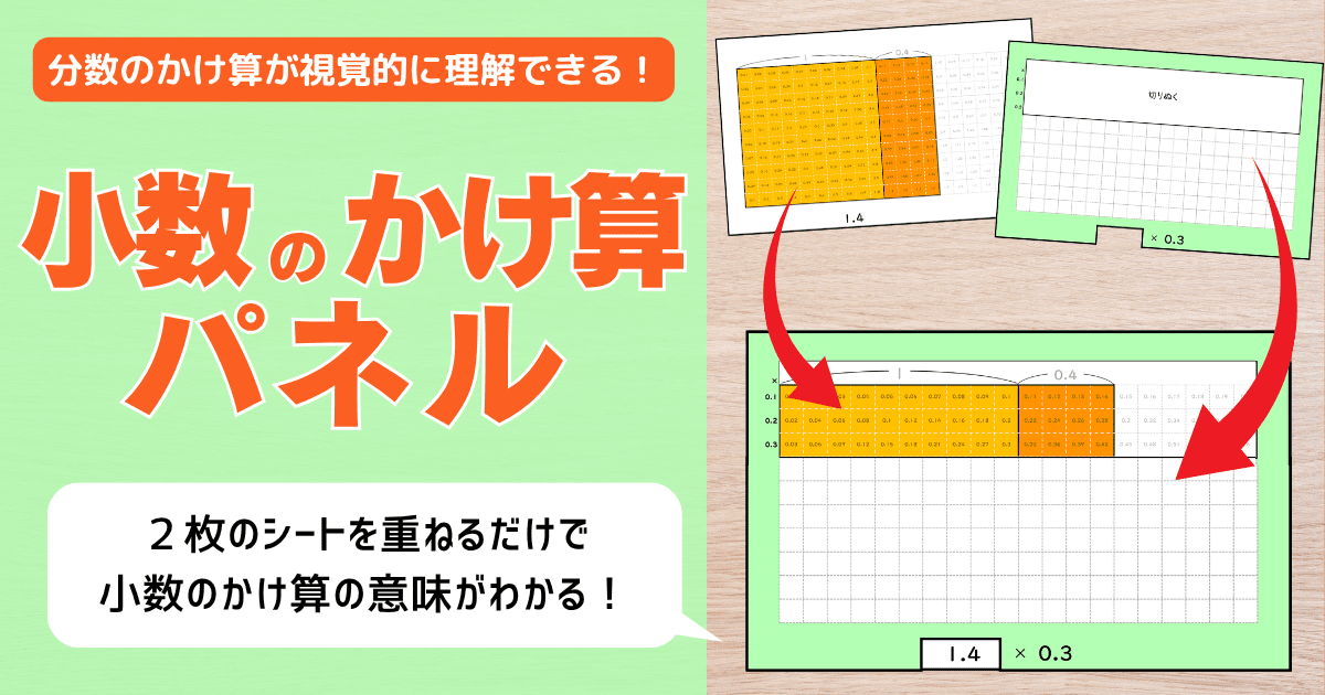 画像：小５算数-小数のかけ算を視覚化する教材